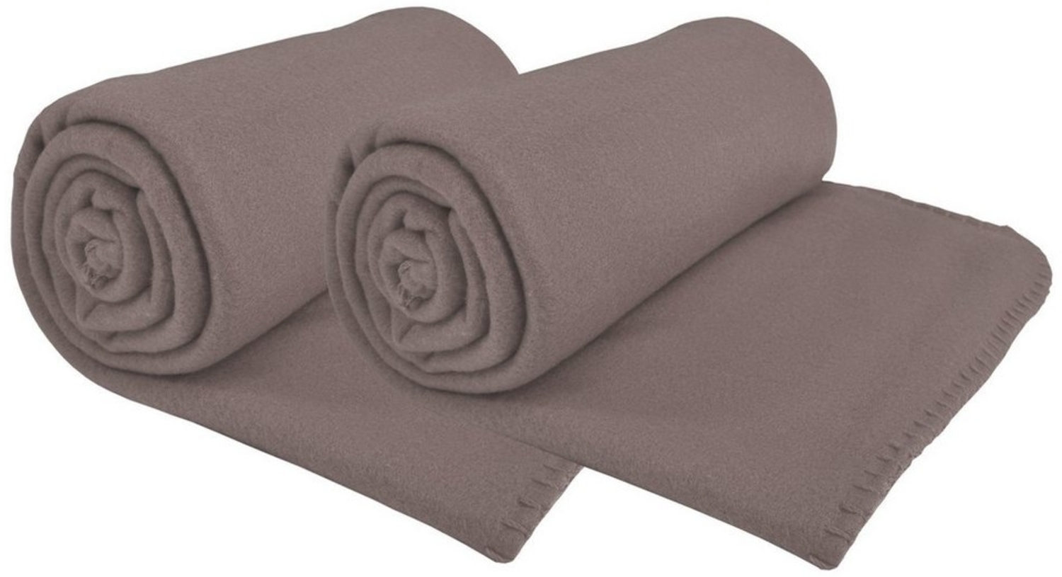 Wohndecke Fleecedecke 130x170 cm 2er Set Sofadecke mit Anti-Pilling & Kettlerand, DILUMA, Stoffqualität ca. 400Gsm - Pflegeleichte und Samtweiche Couchdecke Bild 1