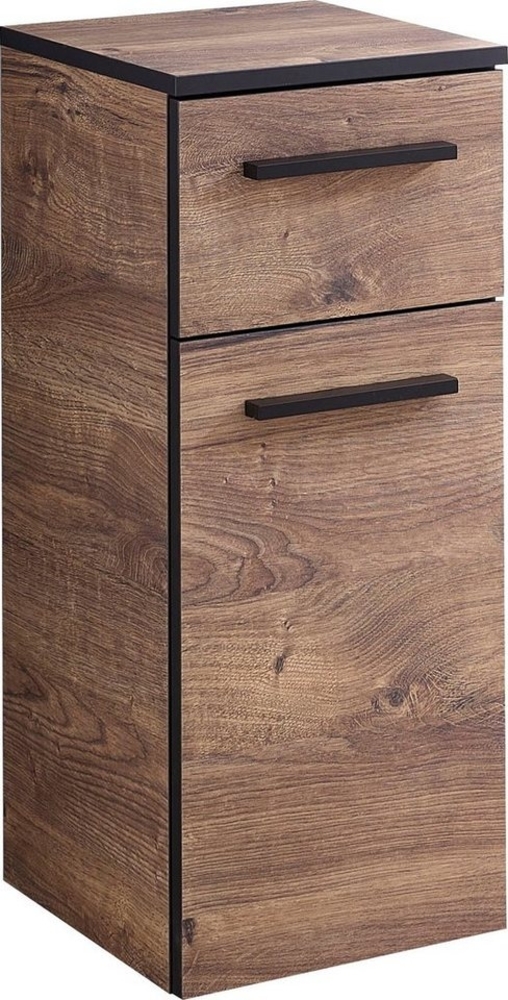 Saphir Unterschrank Quickset 374 Badschrank, 1 Tür, 1 Schublade, inkl. Türdämpfer Badezimmer-Unterschrank, Eiche Ribbeck quer Nachbildung, 30 cm breit Bild 1