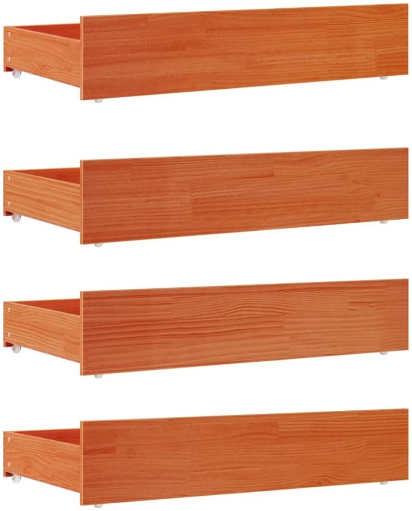 vidaXL Bettschubladen 4 Stk. Wachsbraun Massivholz Kiefer 847166 Bild 1