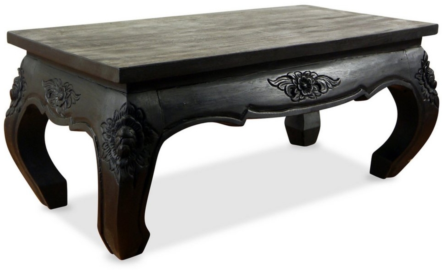 livasia Opiumtisch livasia Opiumtisch, Couchtisch mit Schnitzerei, Akazie 80x40x35cm Bild 1