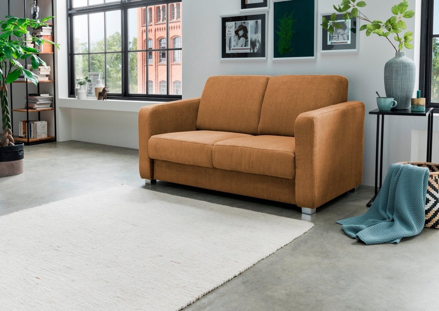 INOSIGN Schlafsofa Mia Problemlöser Sofa, Einzelauszug, Bettsofa, zeitlos und bequem, mit 2 Einzelauszügen als Längsschläfer Bild 1