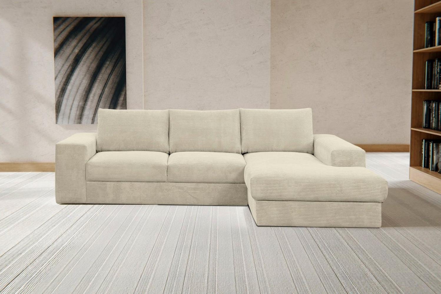 WERK2 Ecksofa Rozzana, Design Ecksofa mit hohem Komfort in trendig-weichem Cord & Breitcord Bild 1