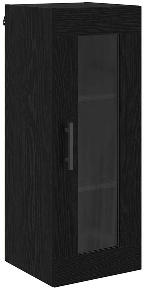 vidaXL Wandschrank Schwarz Eichen-Optik 34,5 x 34 x 90 cm 882627 Bild 1