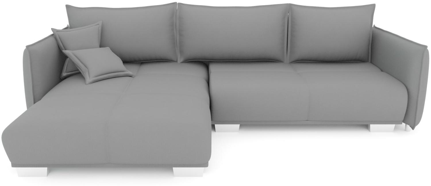 Stylefy Bennet Ecksofa Links Kunstleder Schwarz Bild 1