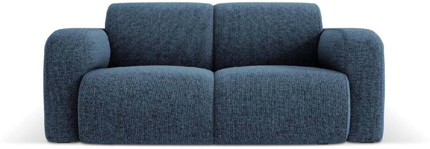 Micadoni Boucle Sofa Molino 2-Sitzer Chenille Königsblau Bild 1