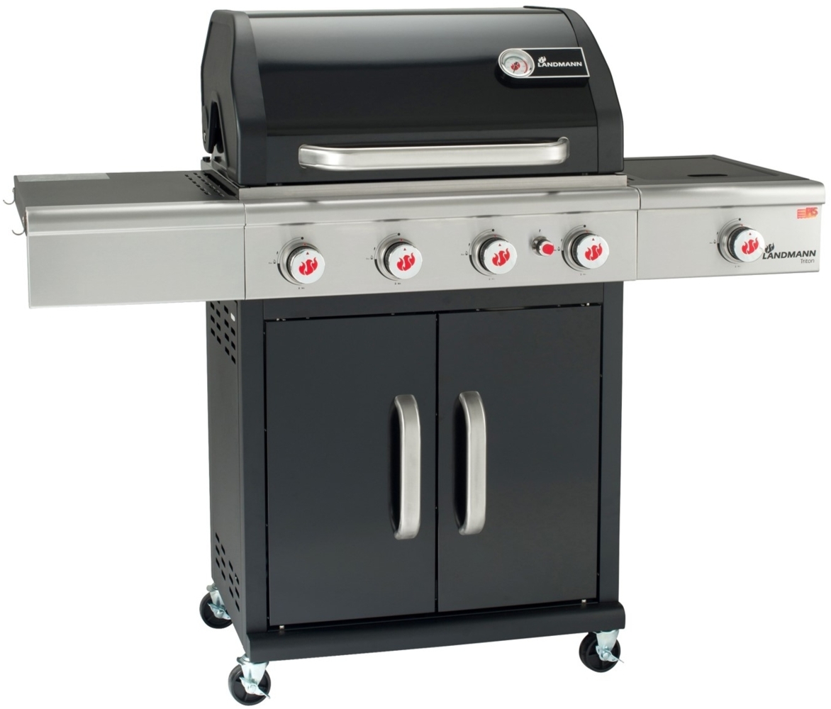 Landmann 'Triton PTS 4.1' Gasgrill, Edelstahl schwarz, 121 x 57 x 140 cm Bild 1