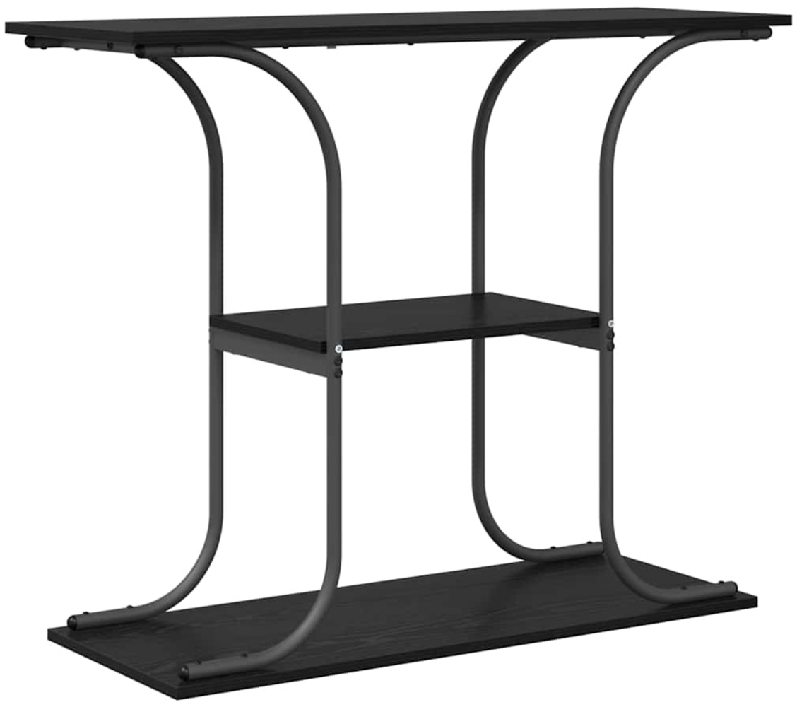 vidaXL Konsolentisch mit Regal Schwarz Eichen-Optik 101 x 35 x 80,5 cm 868469 Bild 1