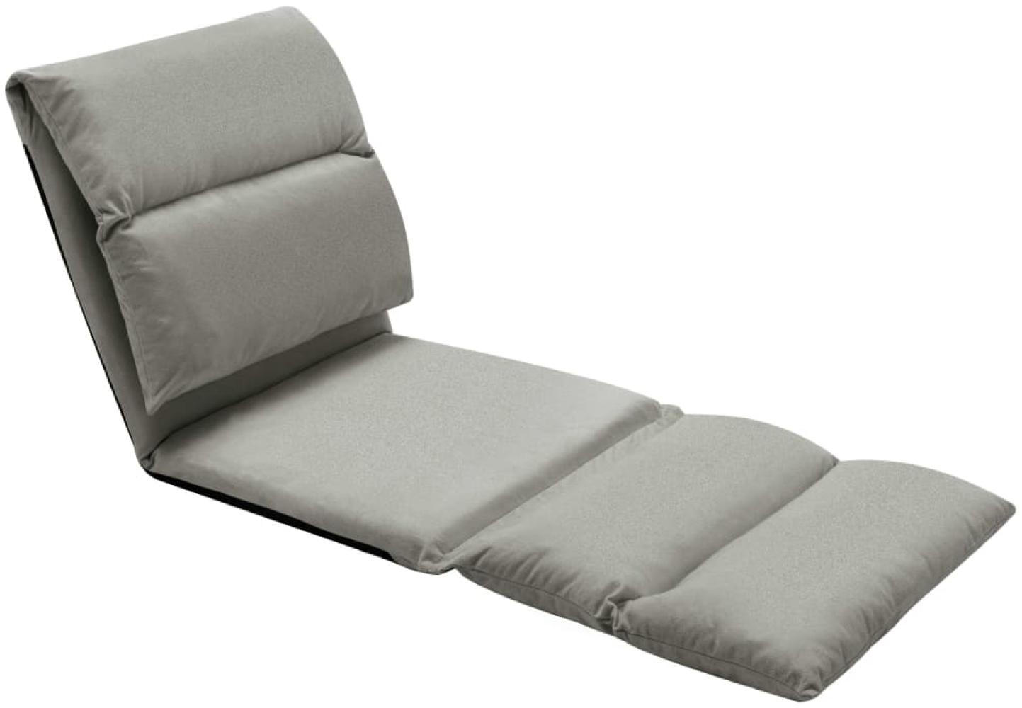 vidaXL Bodenstuhl Faltbar Dunkelgrau Mikrofaser [325261] Bild 1