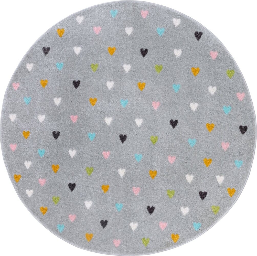 HANSE Home Kinderteppich Adventures Little Hearts, rund, Höhe: 7 mm, Spielteppich, fest, Kinderzimmer, Kurzflor, Spielunterlage Bild 1