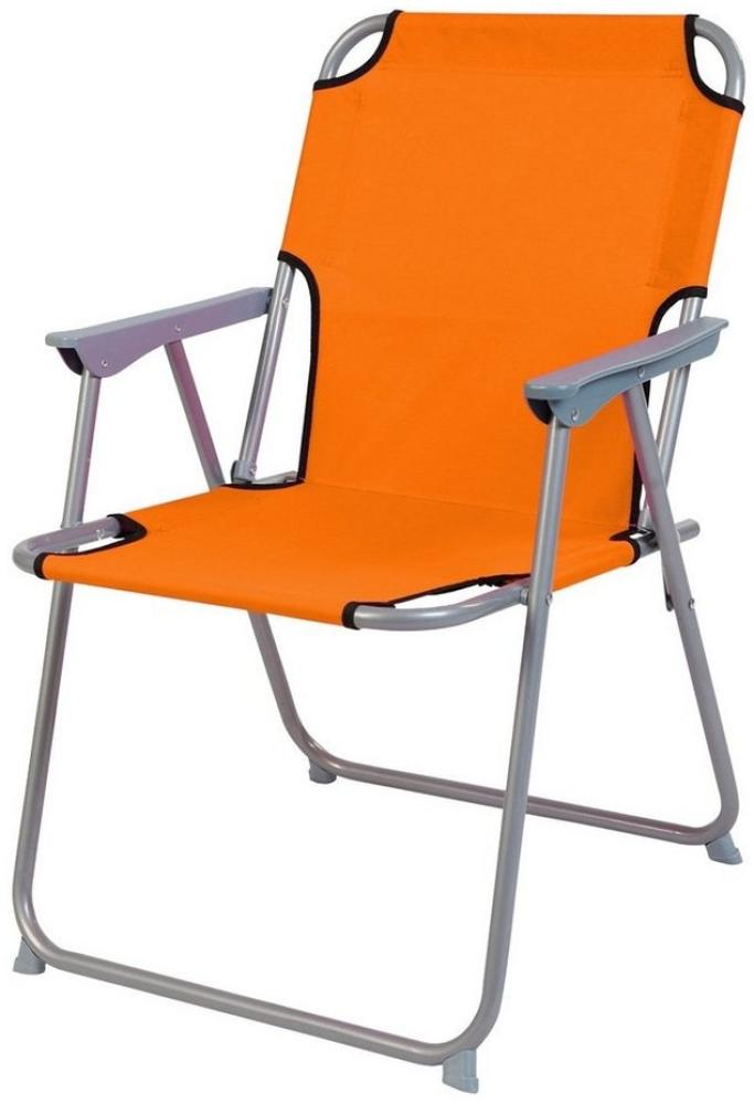 Camping - Klappstuhl Stoff Oxfort Metall Orange Bild 1