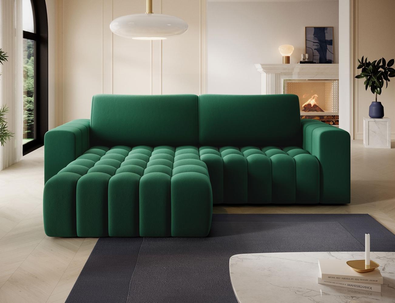 Eltap 'Bonett' Ecksofa mit Schlaffunktion, 92 x 175 x 250 cm, Grün, Links Bild 1