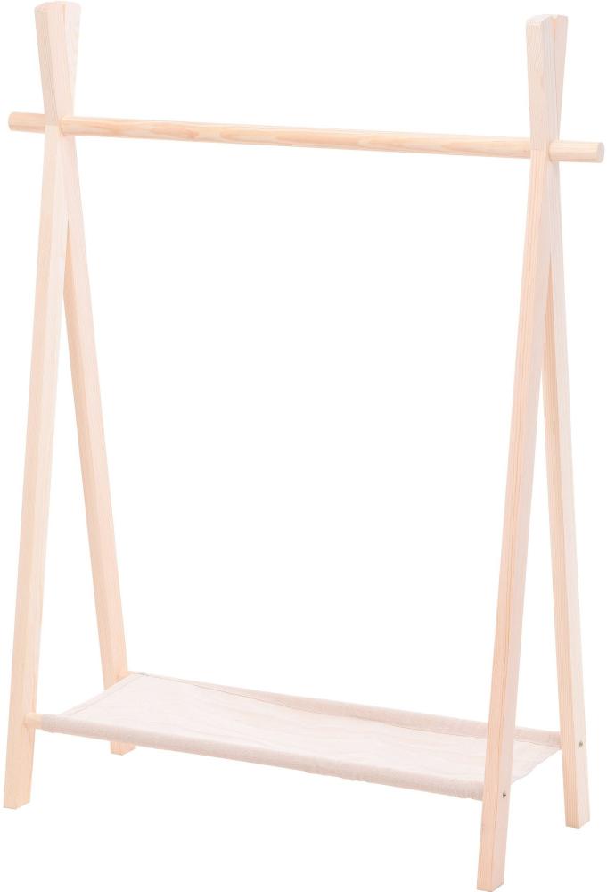 Home Styling Collection Kinder-Kleiderbügel,(HxTxB) 100 x 30 x 80 cm, Holz, Beige Bild 1