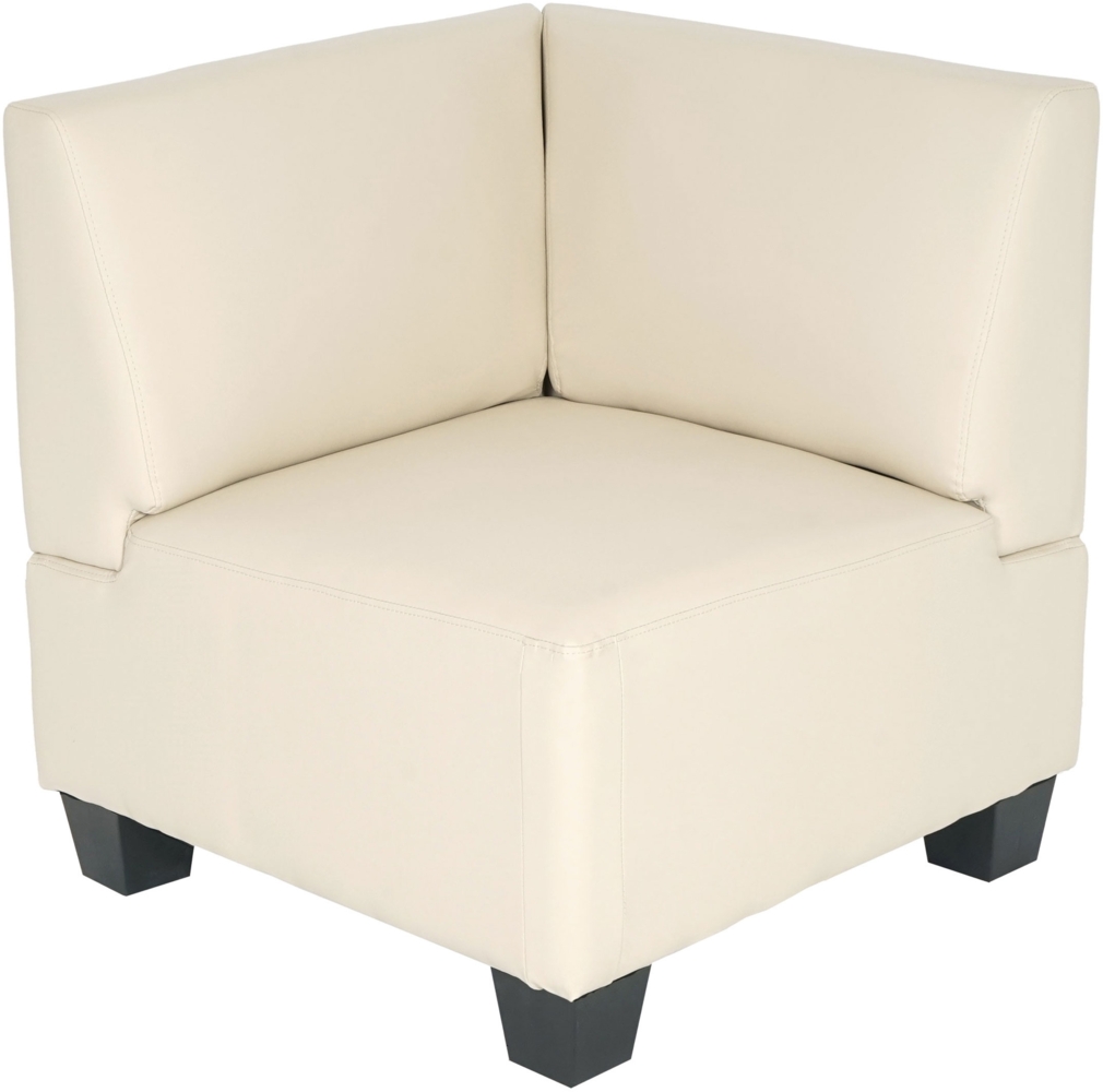 Modular Eckteil Lyon, Kunstleder ~ creme Bild 1