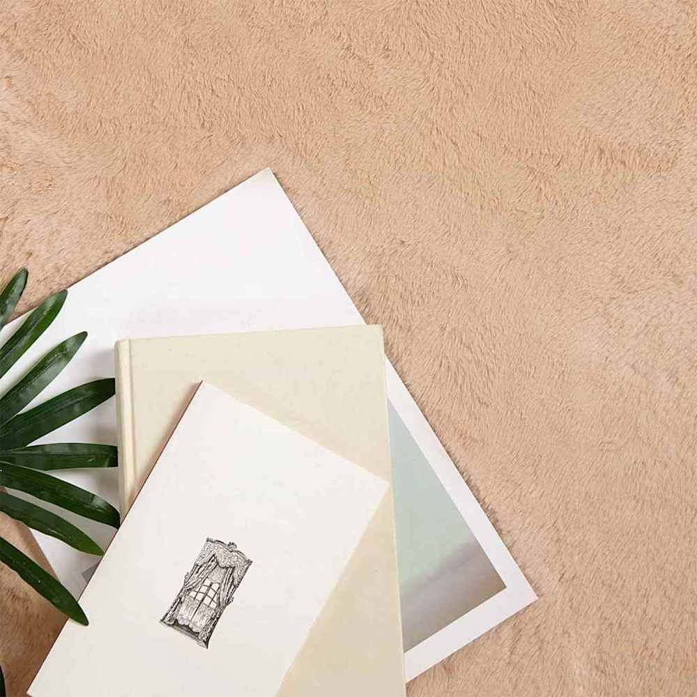 vidaXL Kunstfell Hasen Teppich Taupe 200x280 cm Polyester 42021749 Bild 1