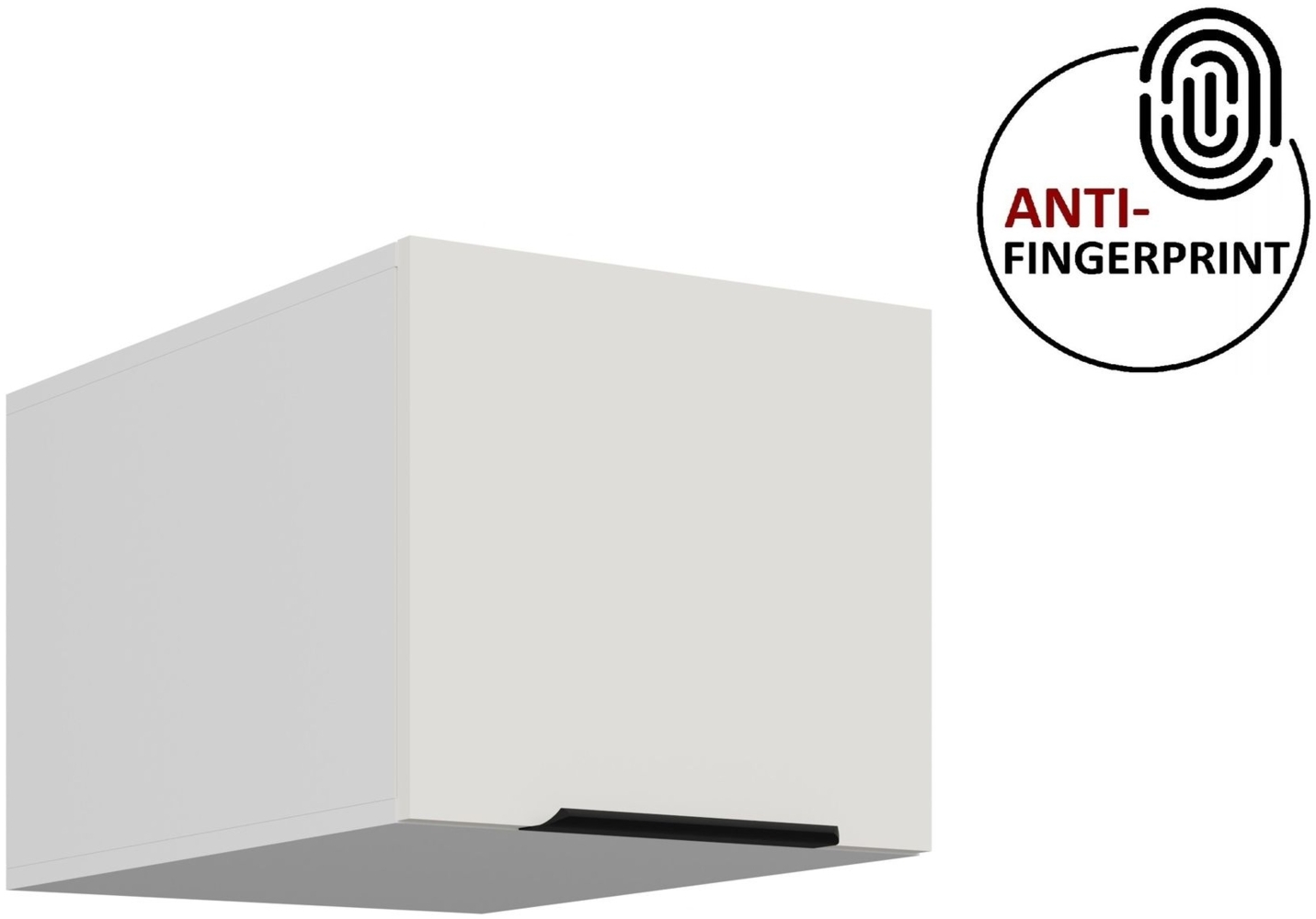 Küchen Aufsatzschrank 40 cm ARIA Weiss ultra matt + Weiss matt, hochwertige Fronten mit Anti Fingerprint Beschichtung Küchenzeile Küchenblock Bild 1