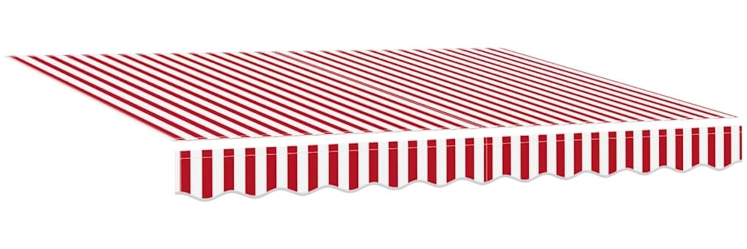 vidaXL Einziehbare Markise Rot und Weiß 350 x 250 cm Stoff, Metall 3330282 Bild 1