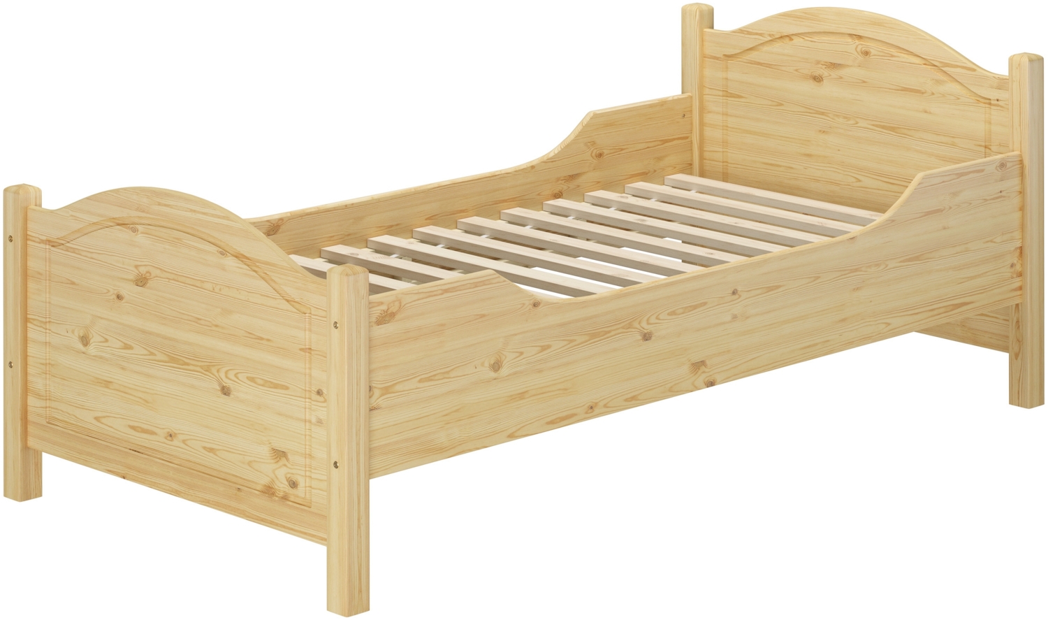 Erst-Holz Seniorenbett extra hoch Rollrost 100x220 Überlänge Holzbett Einzelbett Gästebett 60. 40-10-220 Bild 1