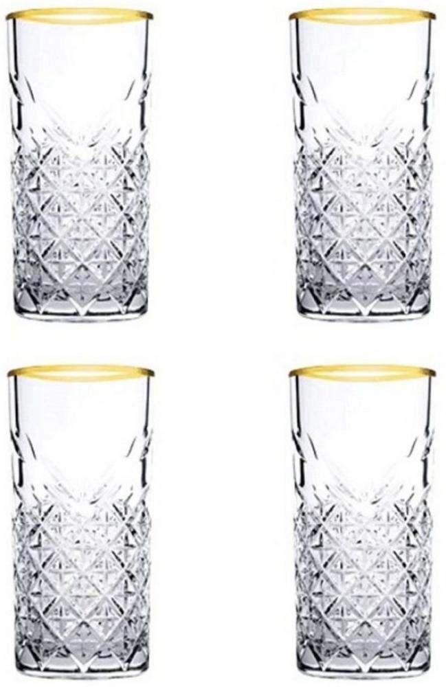 Timeless Raki Gold 180cc 4er Cocktailglas 450ml Golden Touch Gläser-Set Bild 1