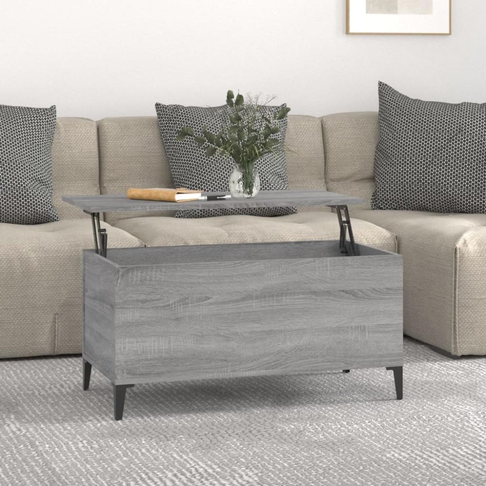 vidaXL Couchtisch Grau Sonoma 90x44,5x45 cm Holzwerkstoff 819594 Bild 1