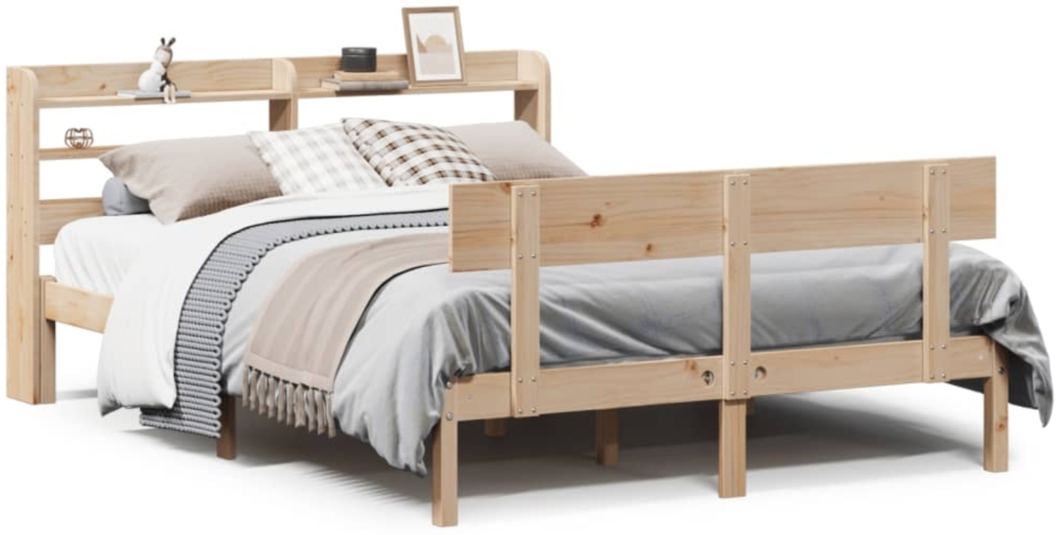 vidaXL Massivholzbett ohne Matratze 120x200 cm Kiefernholz 3306617 Bild 1