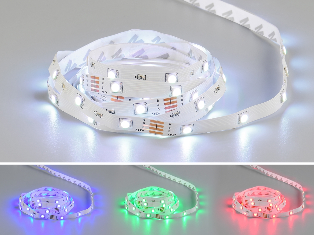 LED Streifen RGB STRIPE mit Fernbedienung für Innen - Länge 5 Meter Bild 1