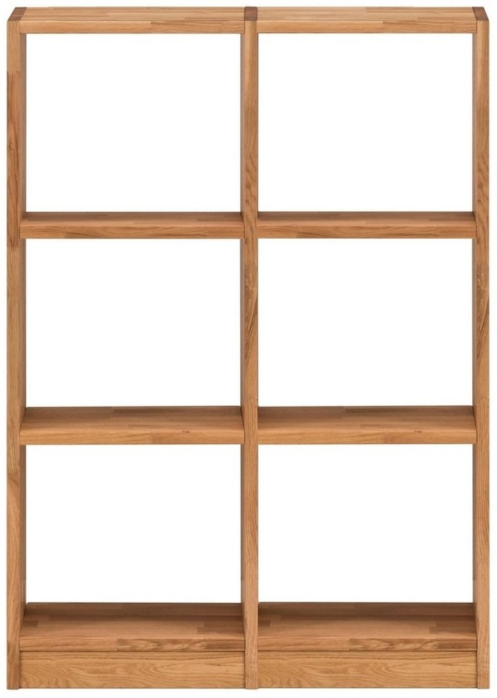 Home affaire Regalelement Ecko, aus schönem massivem Wildeichenholz, Breite 91,5 cm, mit 6 Fächern Bild 1