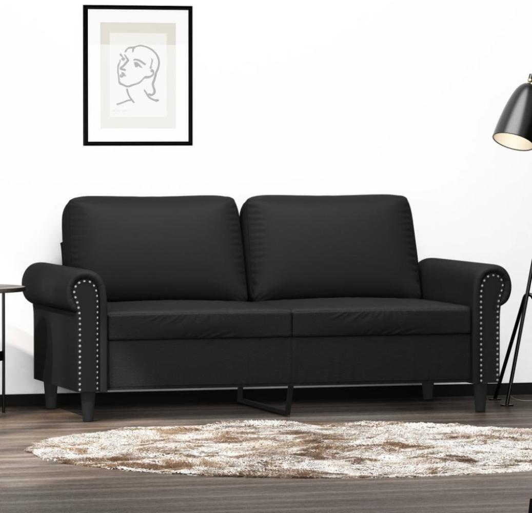 vidaXL 2-Sitzer-Sofa Schwarz 140 cm Kunstleder Bild 1