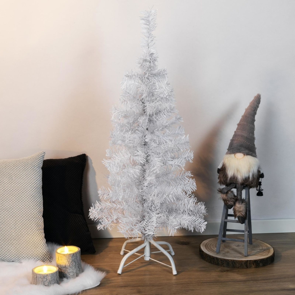 Weihnachtsbaum Christbaum Tanne Weiß künstlich 90cm Bild 1