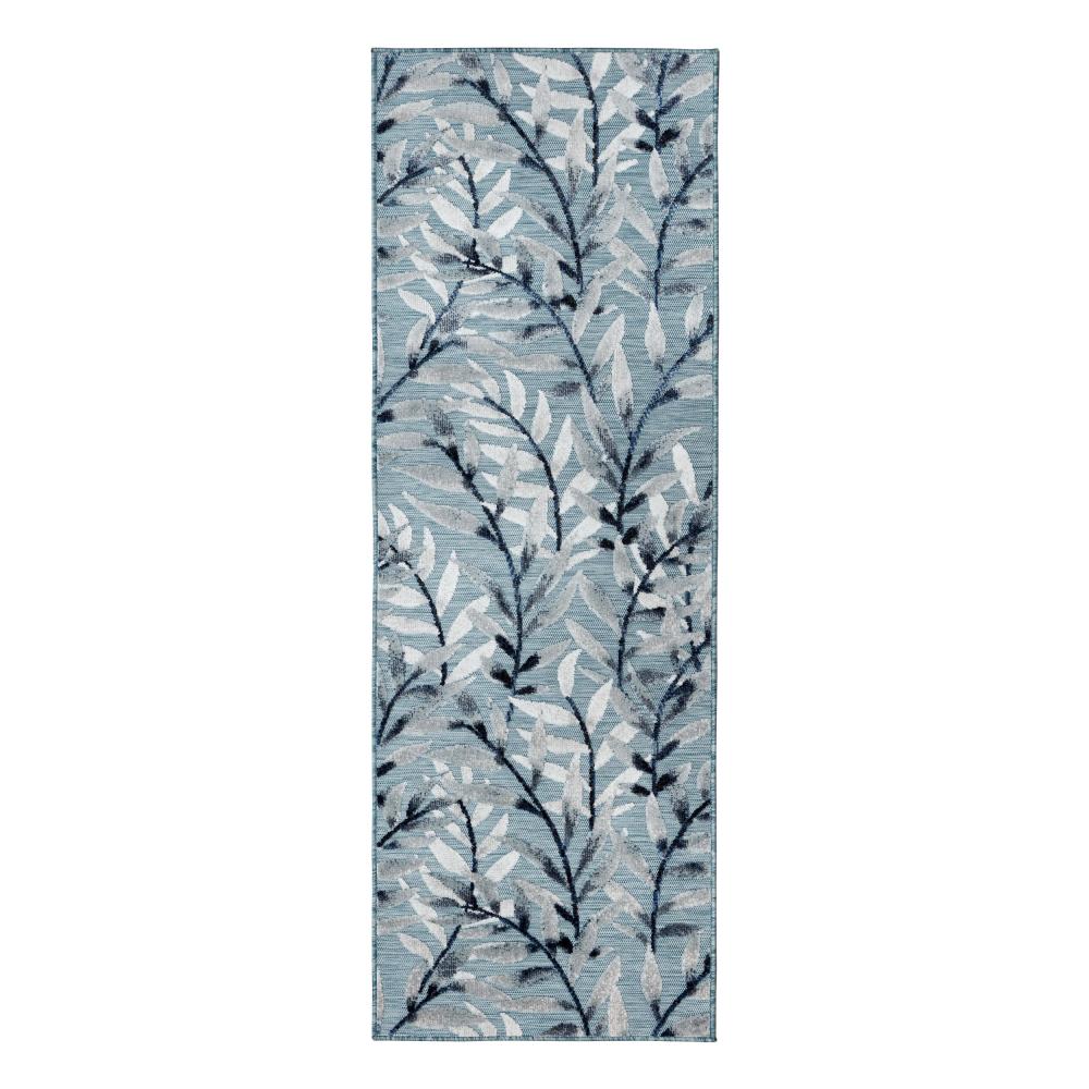 Kadima Design Eleganter Balkonteppich "Lagan Eric", Florales Türkis,. 80x230 cm Bild 1