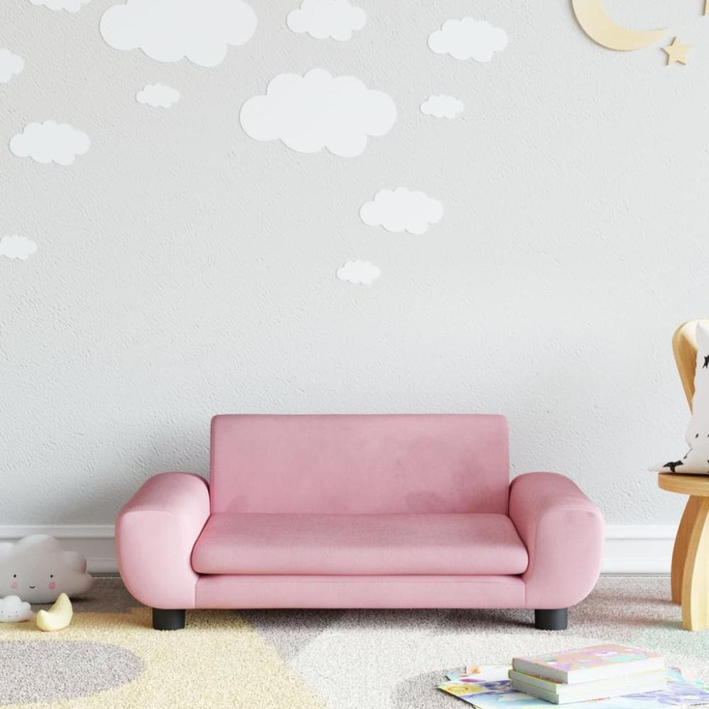 vidaXL Kindersofa Rosa 70x45x33 cm Samt 3196389 Bild 1