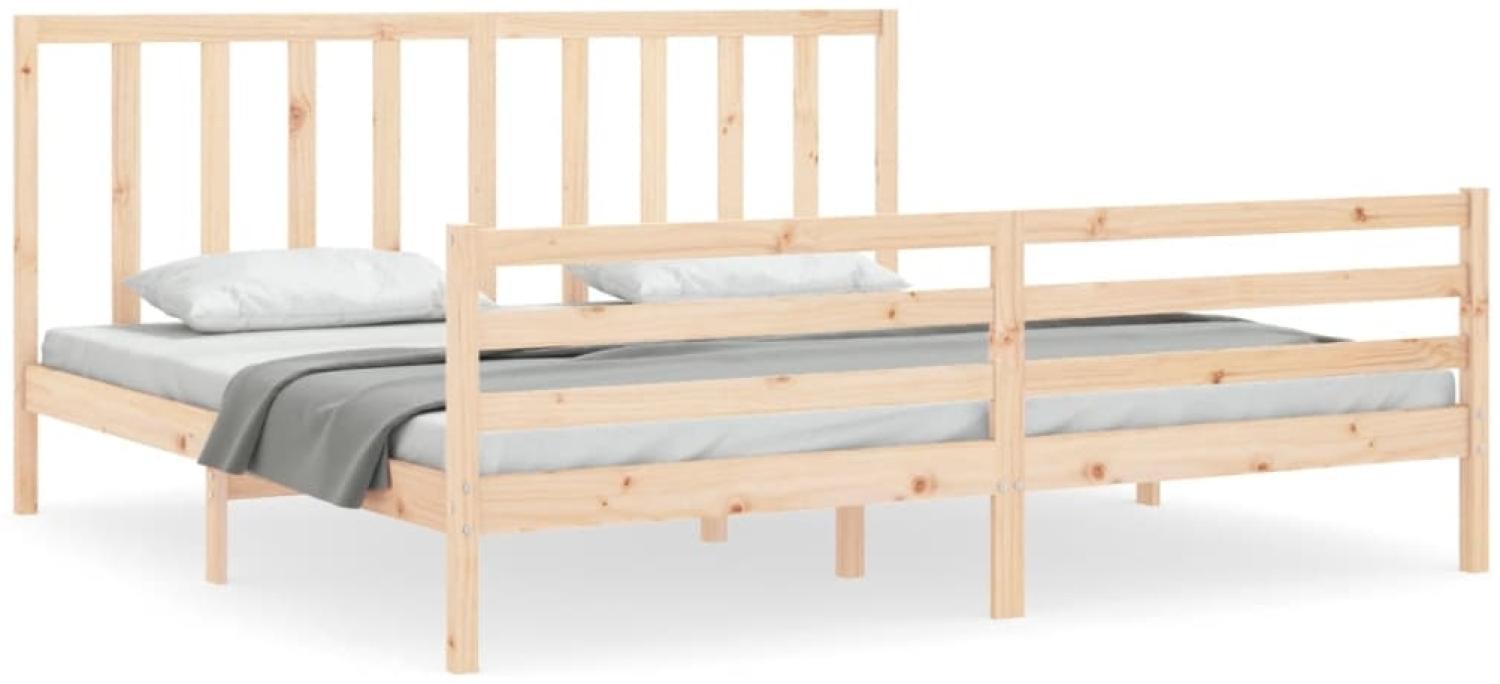 vidaXL Massivholzbett ohne Matratze 200x200 cm Kiefer 3193811 Bild 1