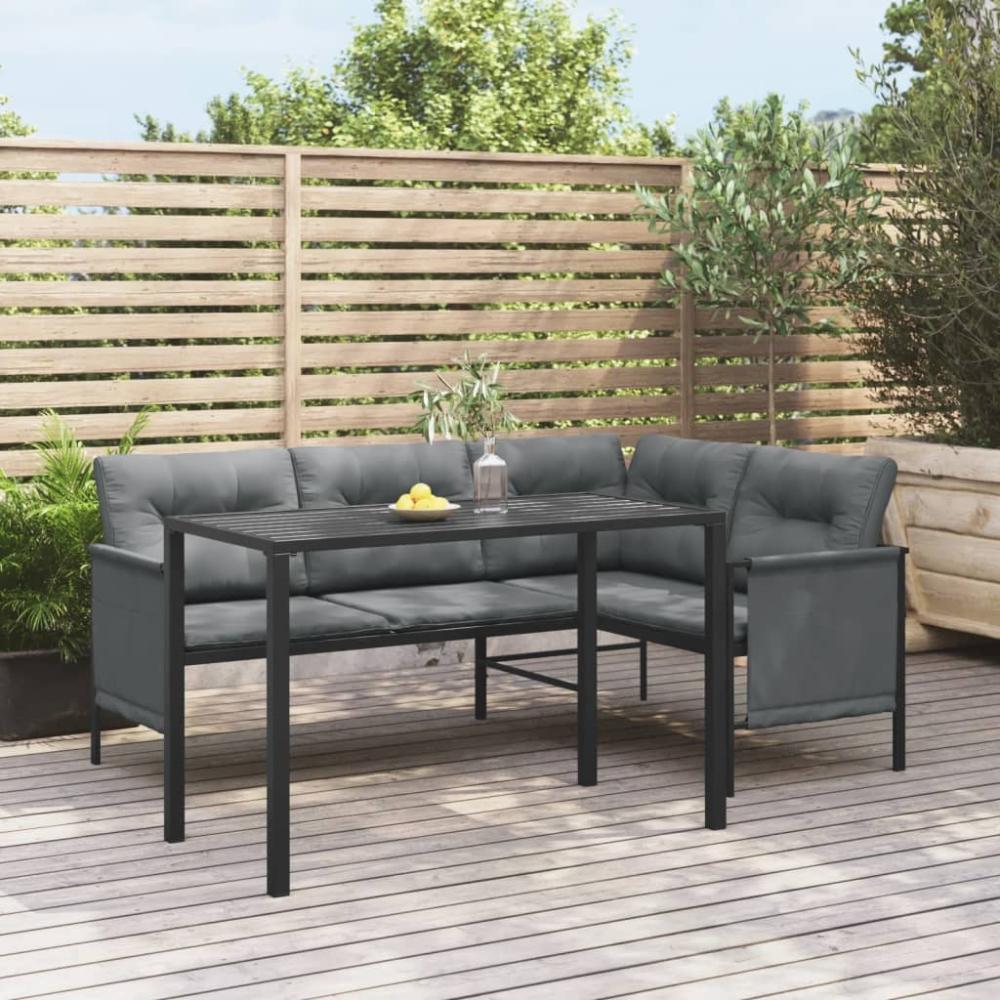 vidaXL Garten-Esstisch Anthrazit 110x54x70 cm Stahl 364600 Bild 1