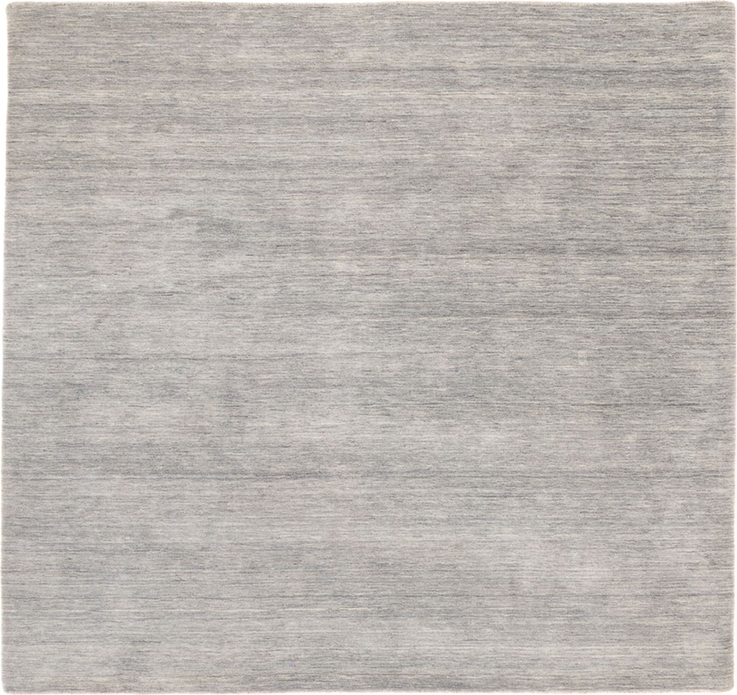 Morgenland Gabbeh Teppich - Loribaft Indus quadratisch - 200 x 200 cm - hellgrau Bild 1