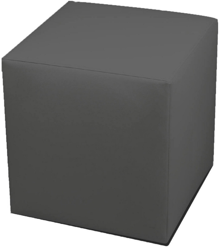 Dmora Pouf Accumoli, Mehrzwecksessel, Sitzsack, Hockerhocker, Made in Italy, 40x40 h42 cm, Dunkelgrau Bild 1