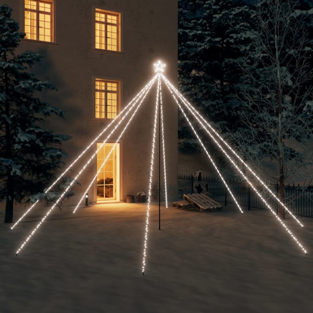 vidaXL Weihnachtsbaum-Lichterketten Indoor Outdoor 800 LED Kaltweiß 5m 328750 Bild 1