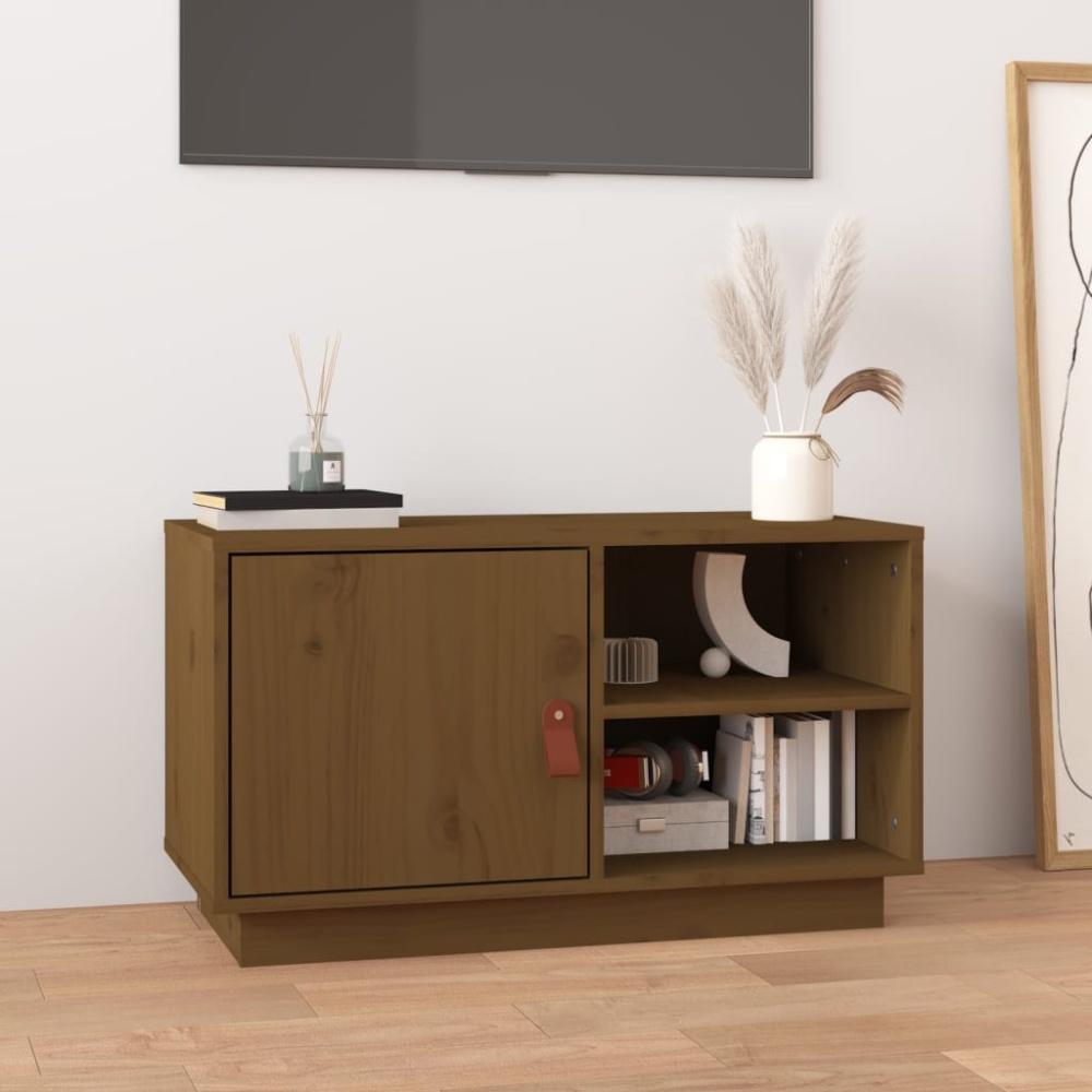 vidaXL TV-Schrank Honigbraun 70x34x40 cm Massivholz Kiefer 818238 Bild 1