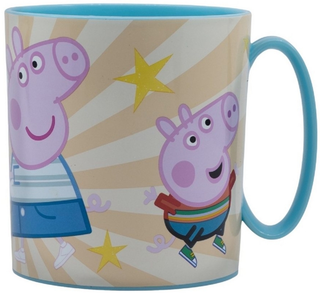 Peppa Pig Becher Mikrowellengeeigneter Kunststoffbecher 390 ml – Motivbecher für Kinder Bild 1