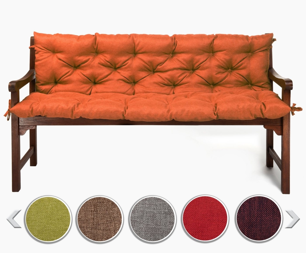 sunnypillow Bankauflage Bankauflage Stuhlkissen viele Farben und Größen zur Auswahl, 170x50x50cm orange Bild 1