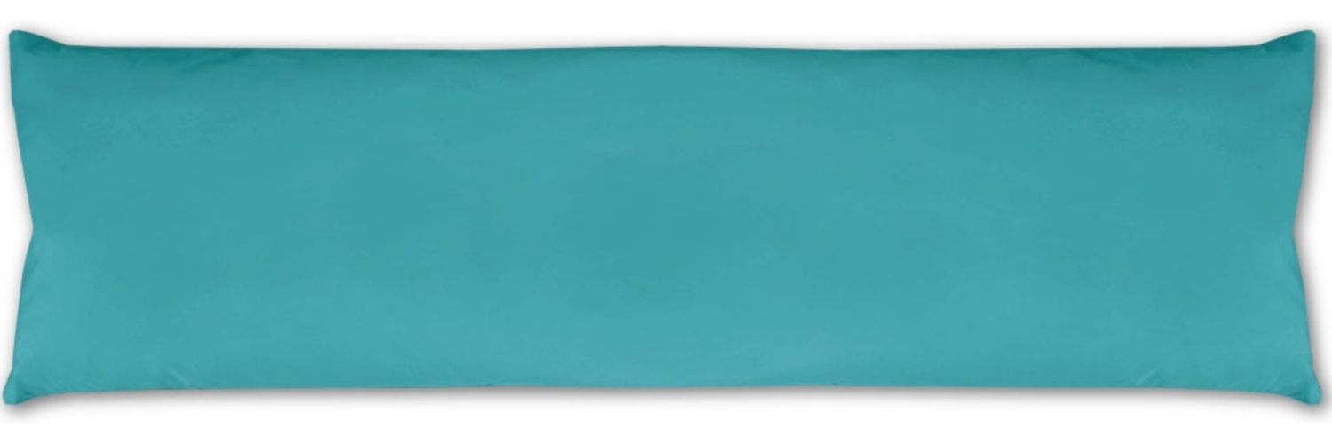 Seitenschläfer Kissenhülle Kissenfüllung Körperkissen, bequem und anschmiegsam in vielen verschiedenen Farben erhältlich (ca. 40x140cm / türkis - petrol) Bild 1