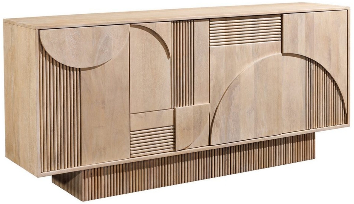 riess-ambiente Sideboard ART DECO 170cm weiß gekälkt (Einzelartikel, 1 St), Massivholz · Kommode · 6 Fächer · 3D-Front · Wohnzimmer · Design Bild 1