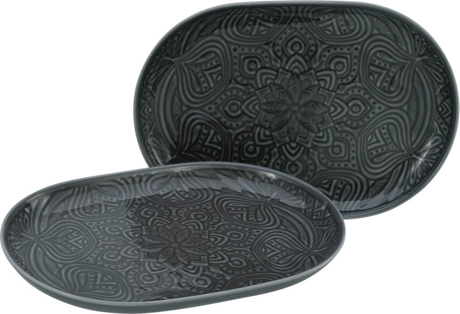 CreaTable 21628 Orient Mandala Platten Set, stein, 2-teilig (1 Set) Bild 1