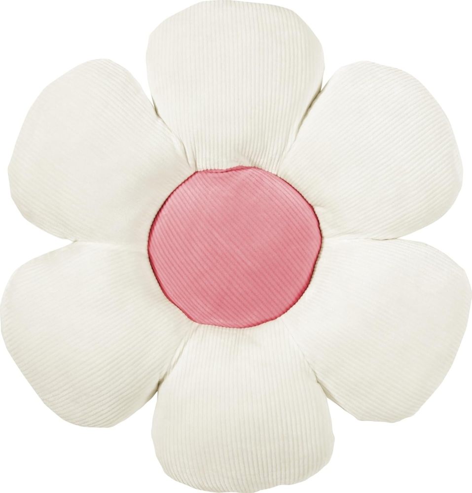 MAGMA Formkissen Blume MINNIE Cordsamt elfenbein Bild 1