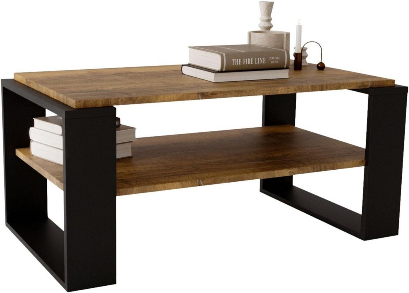 CraftPAK Wohnzimmertisch Kaja96 für Couch aus hochwertigem Holz, Couchtisch 54T x 96B x 44H cm (1-Tisch), Tischplatte aus Holz Bild 1