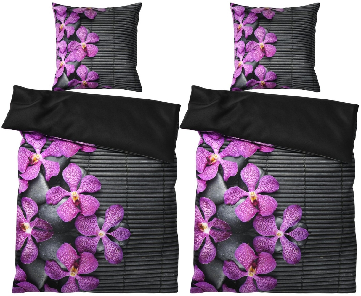 Sanilo Bettwäsche Vanda 135x200 cm, Bettbezug und Kissenbezug, Baumwolle, 4 teilig Bild 1