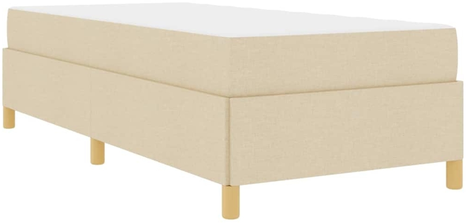 vidaXL Bettrahmen mit Matratze Creme 100 x 200 cm Stoff 3398918 Bild 1