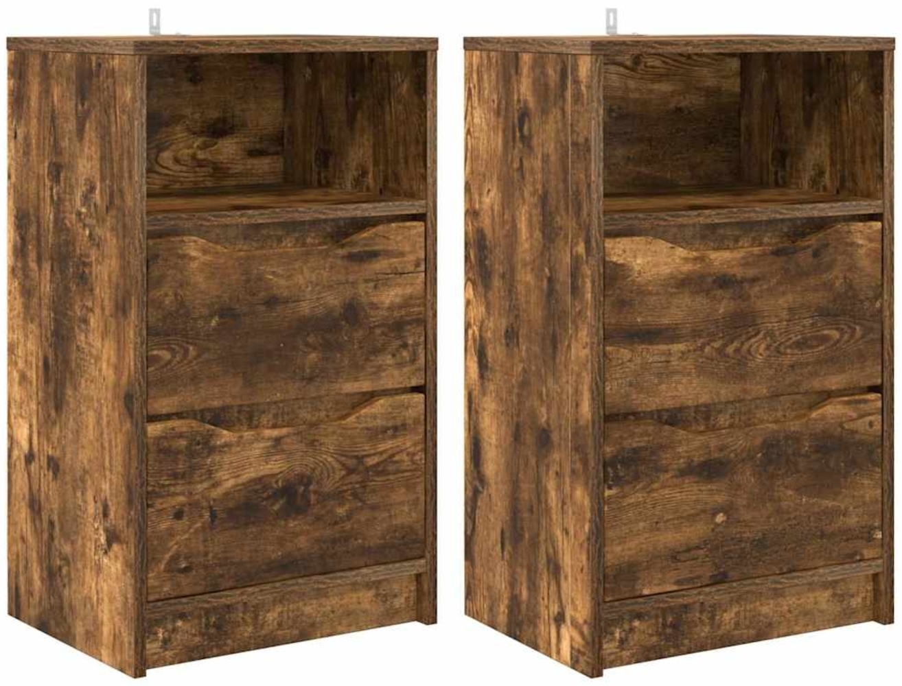vidaXL Nachttische 2 pcs Geräucherte Eiche 40 x 30 x 467 cm 888918 Bild 1