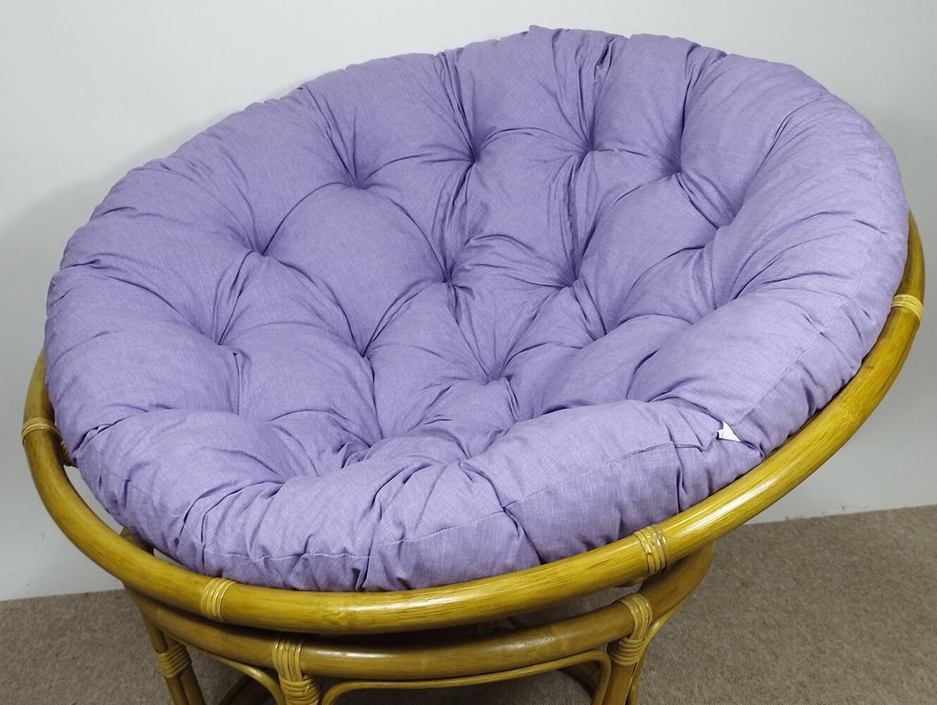 Rattani Sitzkissen Polster Kissen Auflage für Rattan Papasansessel Fb violett Bild 1