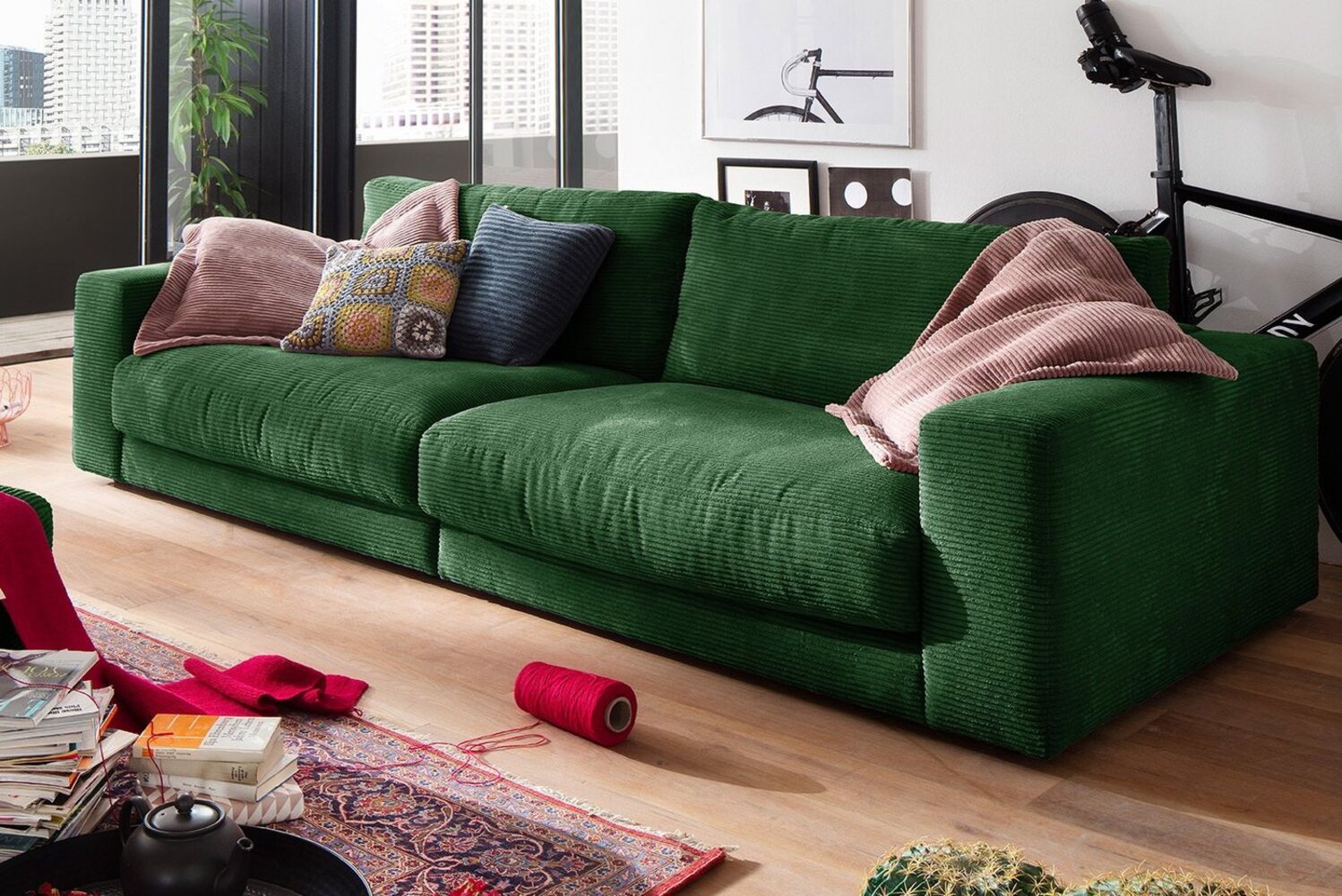 KAWOLA Sofa MADELINE, Cord 2-Sitzer od. 3-Sitzer versch. Farben Bild 1