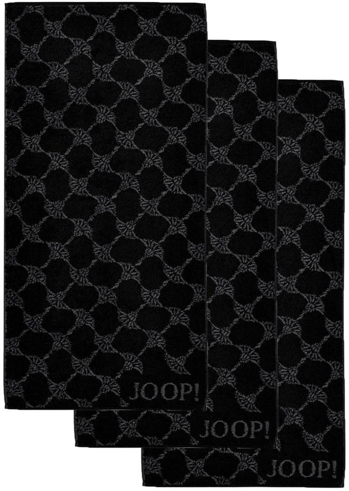 JOOP! Handtuch Classic / Infinity Kollektion, 3er Pack - Walkfrottier Schwarz Cornflower 50x100cm Bild 1