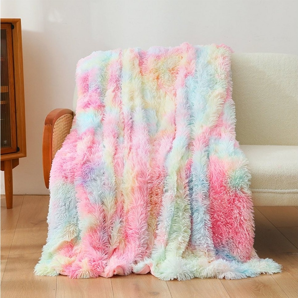 Wohndecke Kuscheldecke, Flauschige Decke, Wendedecke mit Langen Haaren, zggzerg Bild 1